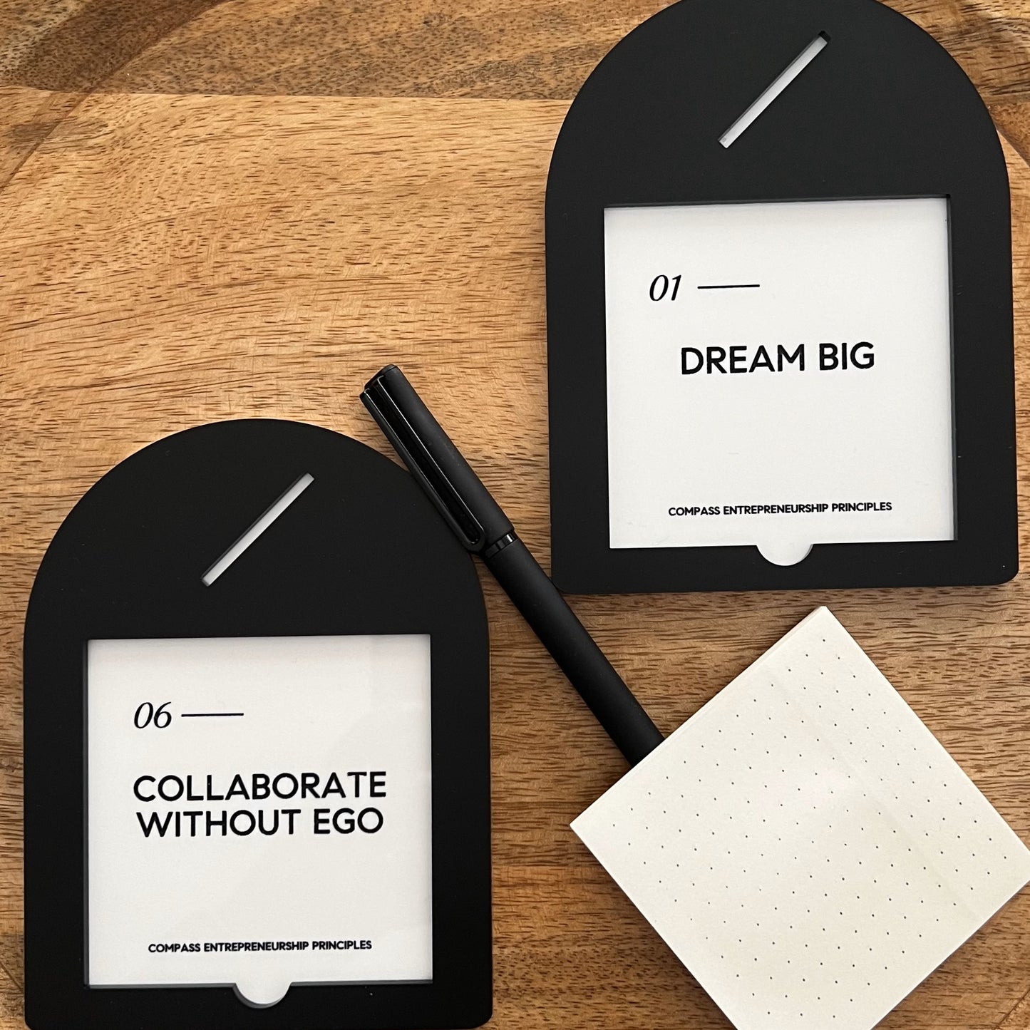 Compass Sticky Note Pad Holder