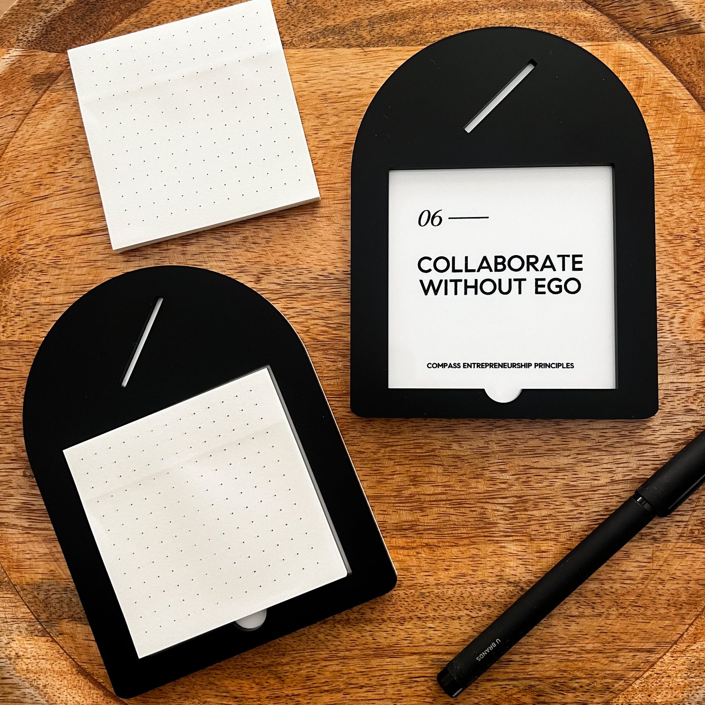 Compass Sticky Note Pad Holder