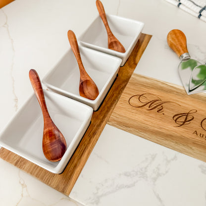 Personalized Marble Charcuterie Board & Serving Set