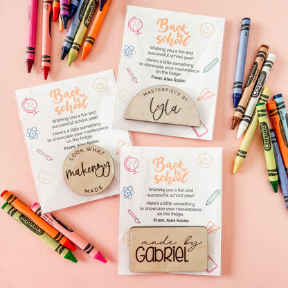 Back To School Popby Personalized Kids Art Magnet