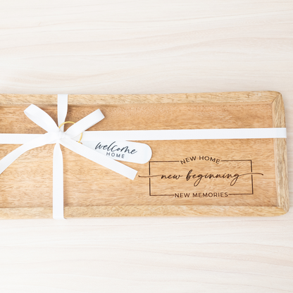 New Home, Beginnings, Memories Valet Tray Set With Keychain