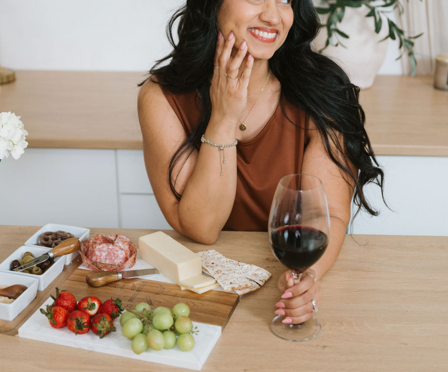 Personalized Marble Charcuterie Board & Serving Set