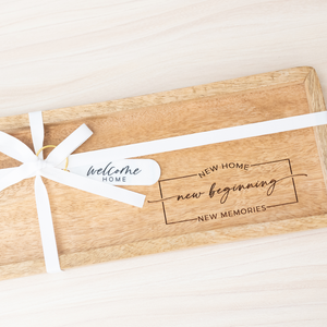 New Home, Beginnings, Memories Valet Tray Set With Keychain