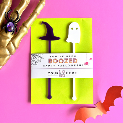 Halloween Client Appreciation Pop By Drink Stirrers