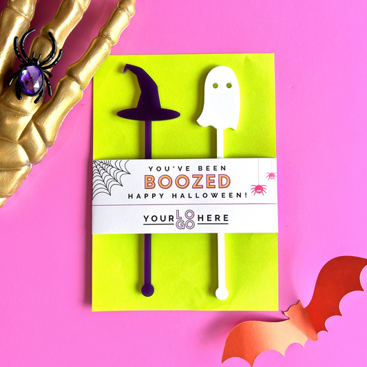 Halloween Client Appreciation Pop By Drink Stirrers