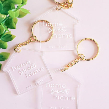 Home Sweet Home Keychain for Closing Day Gift