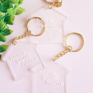 Home Sweet Home Keychain for Closing Day Gift