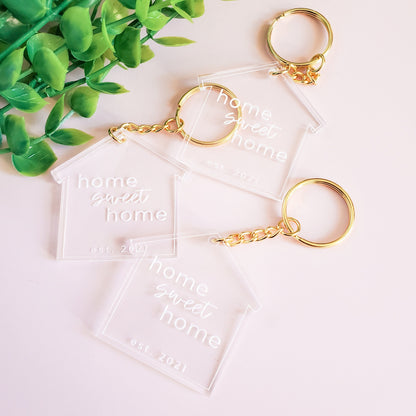 Home Sweet Home Keychain for Closing Day Gift