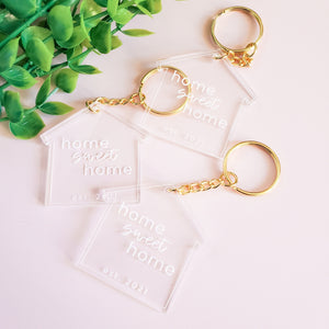 Home Sweet Home Keychain for Closing Day Gift