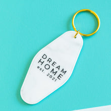 Load image into Gallery viewer, Dream Home Motel Style Marble Acrylic Keychain for Closing Day Gift

