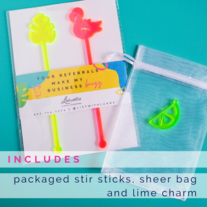 Summer Client Appreciation Pop By Drink Stirrers