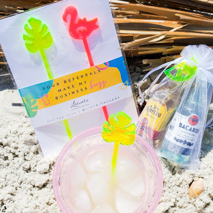 Summer Client Appreciation Pop By Drink Stirrers